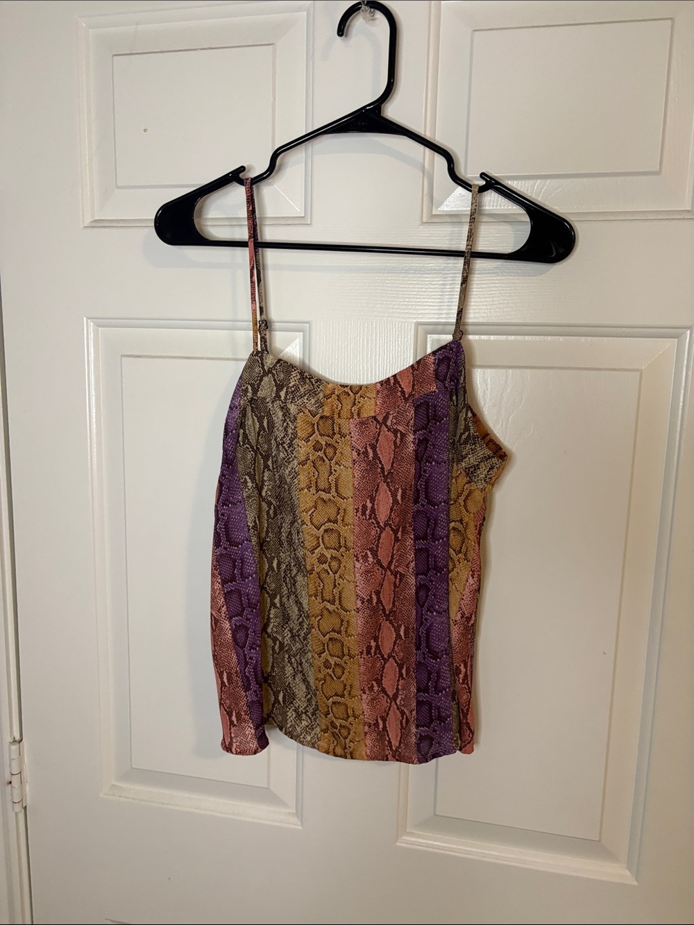 Multicolor Snake Print Spaghetti Strap Tank Top